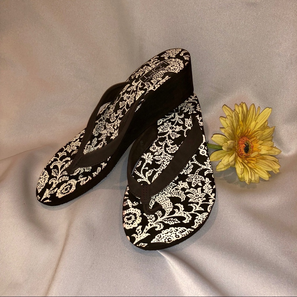 Dark brown sandal wedges